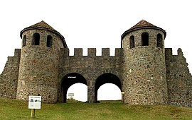 The Porta Praetoria, the gate of ancient Roman castra Porolissum