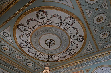 Louis XVI style - Ceiling in the State Dining Room, Inveraray Castle, Scotland, the UK, by Girard and Guinand, 1784[31]