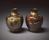 Matching Pair of Cloisonné Vases, c. 1800–1894, from the Oxford College Archives of Emory University