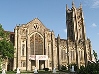 The Gothic Revival style Medak Cathedral is one of the largest churches in Asia.[166]