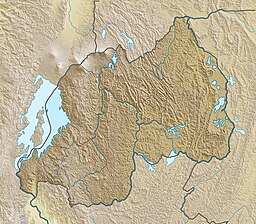 Location of the lake in Burundi and Rwanda.