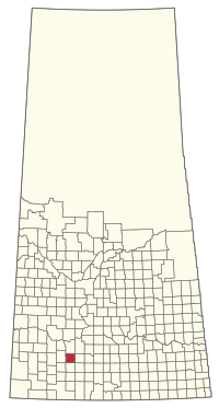 Location of the RM of Coulee No. 136 in Saskatchewan