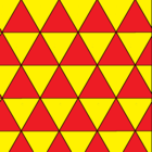 Regular triangular tiling of the plane