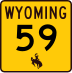 Wyoming Highway 59 marker