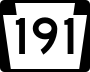 Pennsylvania Route 191 marker