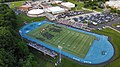 Aerial view of Wissahickon High School during the class of 2021 graduation