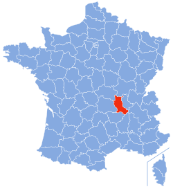 Location of Loire in France