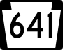 Pennsylvania Route 641 marker