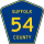 County Route 54 marker
