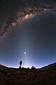 Image 61Zodiacal light caused by cosmic dust. (from Cosmic dust)