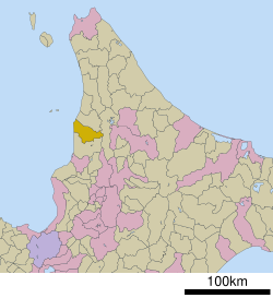 Location of Tomamae in Hokkaido (Rumoi Subprefecture)