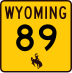 Wyoming Highway 89 marker