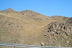 The Chu-Ili Range on the Korday-Almaty Highway, above Korday