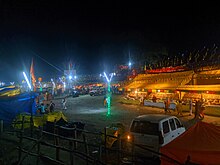 Night view of the fair at Siddhpeeth Shri Shakumbhari Devi Mandir