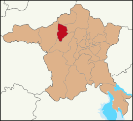 Map showing Güdül District in Ankara Province