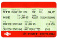 A return ticket issued in United Kingdom.