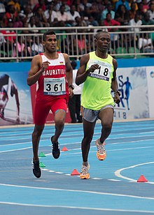 Mohammad Dookun of Mauritius at the 2018 African Athletics Championships