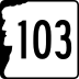 New Hampshire Route 103 marker