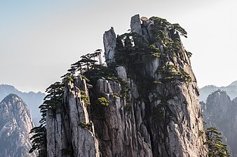Summit of mountain in Huangshan