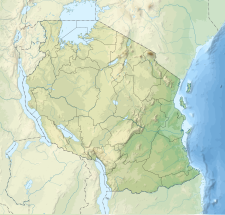 A map showing the location of Liparamba Game Reserve in Tanzania