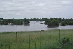 Flooding along Sugarbush Drive, Three Rivers Proper