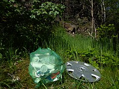 The result of 1 h of plogging in Sävedalen (Sweden) on May 29, 2020.