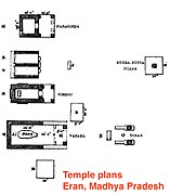 Plan of 5th-century temples in Eran, Madhya Pradesh