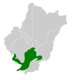 Location of Al Makhwah governorate in Al Bahah Region