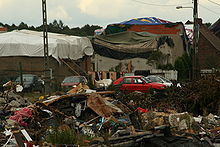 Village after disaster