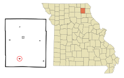 Location of Novelty, Missouri