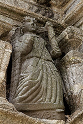 The Archangel Gabriel on the entrance to the Saint-Thégonnec enclos