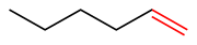 Hex-1-ene has a terminal double bond