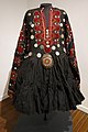 Wedding dress (jumlo), Indus Kohistan, Northwest Frontier Province, Pakistan, view 1, mid 20th century, cotton, metal and glass beads, plastic buttons - Textile Museum of Canada - DSC00930