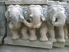 Sculptures of elephants