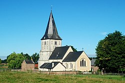 Wezeren, the village church dedicated to Saint Amandus (c. 1200)