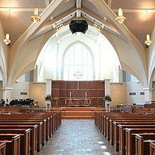 The nave of Christ Church in Plano, Texas, the provincial pro-cathedral of the Anglican Church in North America.