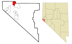 Location of Indian Hills, Nevada
