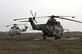 IAR 330L Puma helicopters at the base in 2003