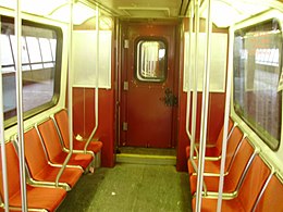 An interior view of a Line 3 train