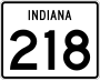 State Road 218 marker