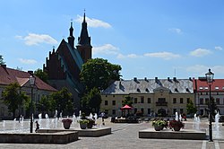 Rynek (Market Square) with the Saint Andrew Basilica and town hall