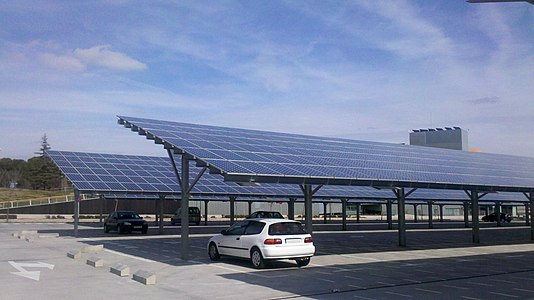 PV solar parking lot in Madrid