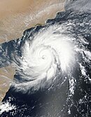 Satellite image of Very Severe Cyclonic Storm Tej