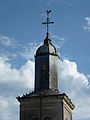 The top of the steeple