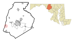 Location of Burkittsville, Maryland