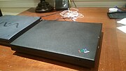 An IBM ThinkPad 390 with the lid closed