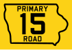 Primary Road No. 15 marker