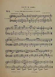 Page 1 of the musical composition Llywyn Onn (The Ash Grove) by John Thomas