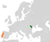 Location map for Moldova and Portugal.