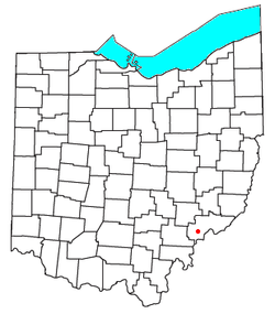 Location of Vincent, Ohio